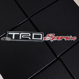 โลโก้ โลหะ TRD Sportivo ติดรถ โตโยต้า ได้ทุกรุ่น TOYOTA สไตล์ TRD ขนาด 2 x 16 cm.