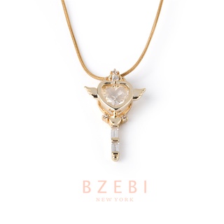 BZEBI สร้อยคอแฟชั่น ผู้หญิง necklace น่ารัก สไตล์เกาหลี สวยๆ ป้องกันสนิม พรีเมี่ยม ไม่จางหาย ใส่อาบน้ําได้ 18k สําหรับผู้หญิง 268n