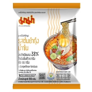 บะหมี่กึ่งสำเร็จรูปรสต้มยำกุ้งน้ำข้น สูตรลดโซเดียม ตรามาม่า