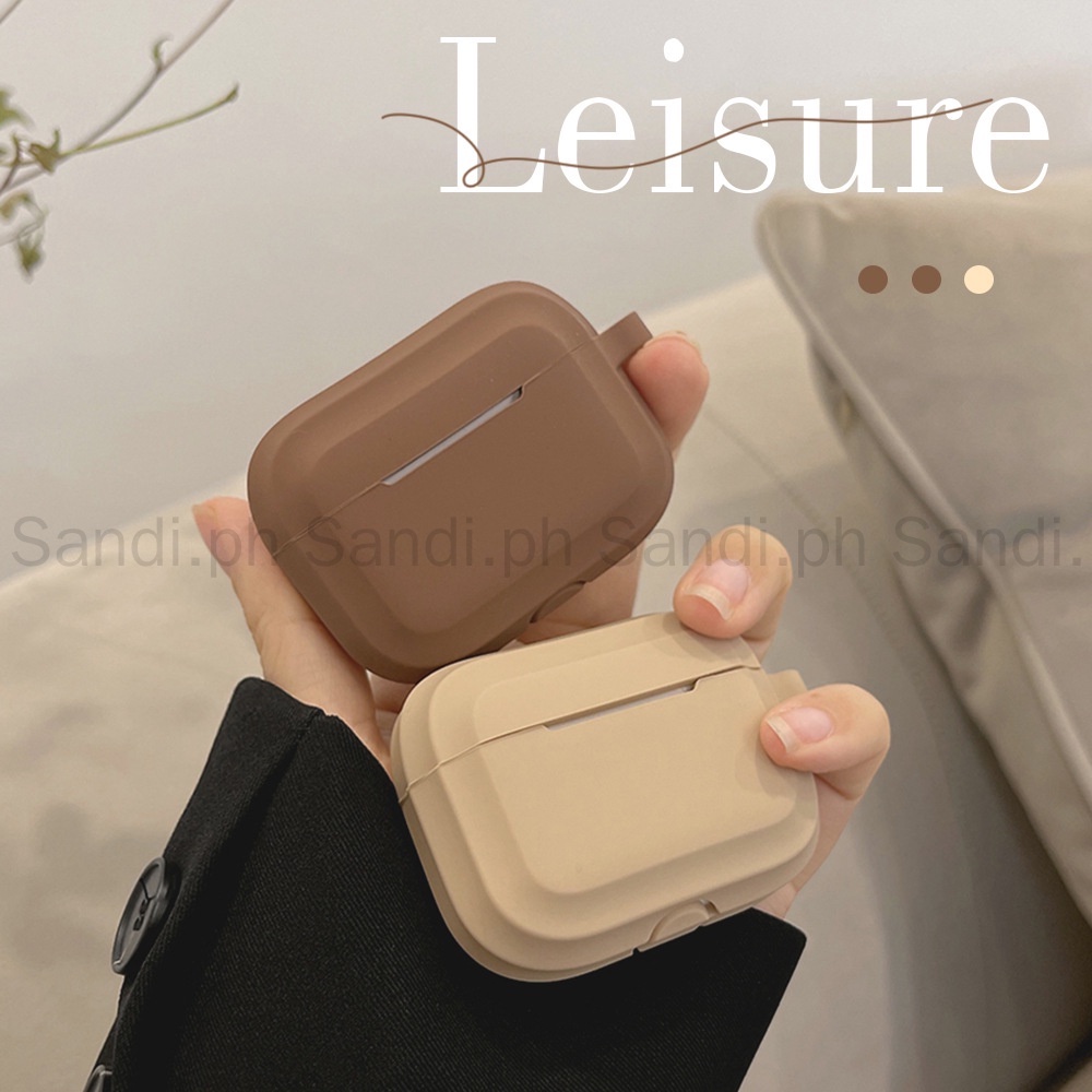 Simply สีน้ําตาล Apple AirPods สําหรับ AirPods 4 1 2 Pro AirPods Gen 2 เคสซิลิโคน inPods 12 กรณี AirPods Pro กรณี 1/2/3 AirPod 3 กรณี AirPod กรณี AirPods Pro2 กรณี