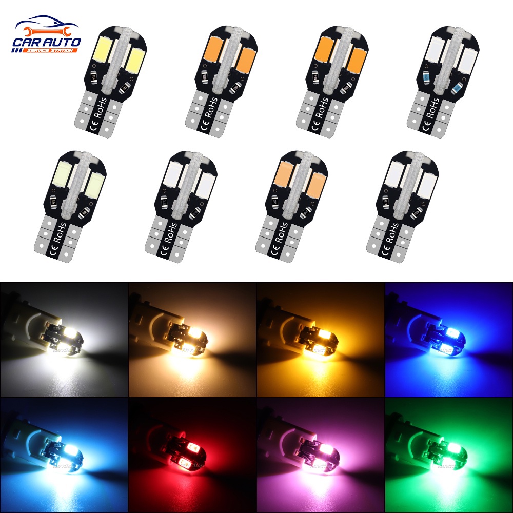 หลอดไฟสัญญาณ T10 LED 5630 8SMD สําหรับติดภายในรถยนต์