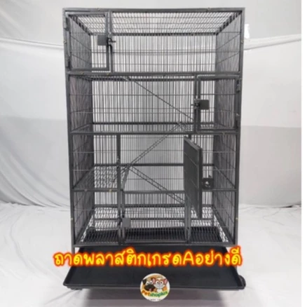 🔥8.8 กรงชูก้า/กรงนก/ลิงมาโมเสส/กระรอก 4 หุน​ มีล้อ พร้อมถาดรองกรง <🟢สินค้าพร้อมส่ง> thumbnail 6