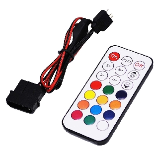 AZZA Mini Wireless Remote Control 21 Keys Dimmable Controller Multicolor 5v ARGB LED รีโมท ไร้สาย แปลง