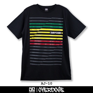 Overdose T-shirt เสื้อยืดคอกลม สีดำ รหัส AJ-10(โอเวอโดส)