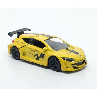 Majorette Renault Megane Trophy - no Screen on Mirror - Metallic Yellow Color /Wheels D5SB /scale 1/64 (3") no Package