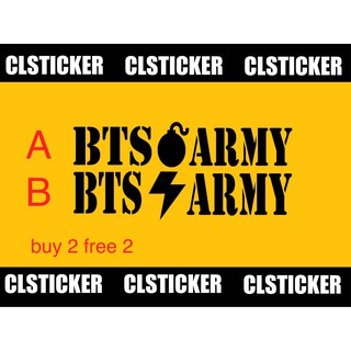 สกติกเกอร์  BTS &amp; ARMY KOREA K-POP STAR CAR STICKER 88