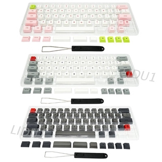 Lidu 64 คีย์ชุดปุ่มกดแป้นพิมพ์สําหรับ Gk64 Mechanical Gaming Keyboard