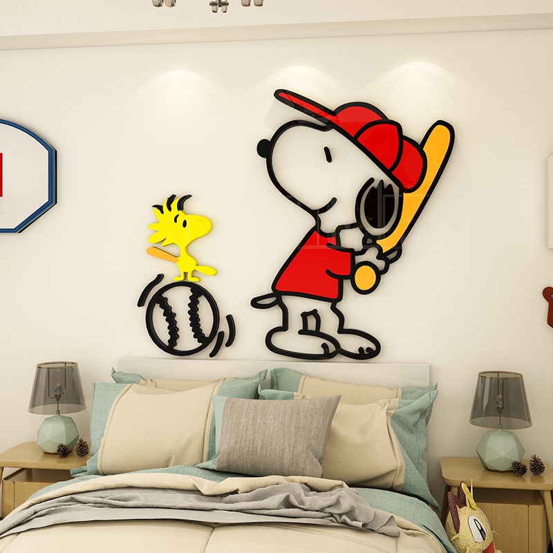 [DAORUI Home Furnishing] ใหม่ สติกเกอร์อะคริลิค ลายสุนัขสนูปปี้น่ารัก สําหรับติดตกแต่งผนังบ้าน ห้องเด็กอนุบาล