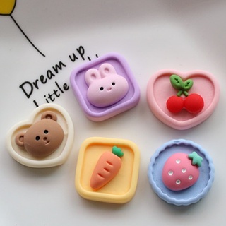 10 ชิ้น / เซต ผลไม้หวาน สัตว์ แผ่นเรซิ่น ด้านหลังแบน Diy กิ๊บติดผม เคสโทรศัพท์มือถือ แก้ว อุปกรณ์ตกแต่ง