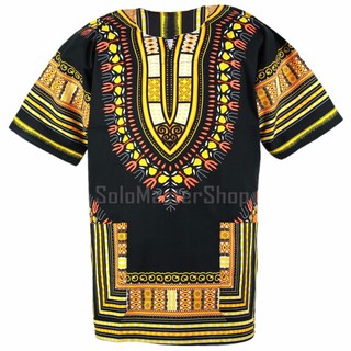 Dashiki African Shirt Cotton Hiphop เสื้อจังโก้ เสื้ออินเดีย เสื้อแอฟริกา เสื้อฮิปฮอป เสื้อโบฮีเมียน ad14y