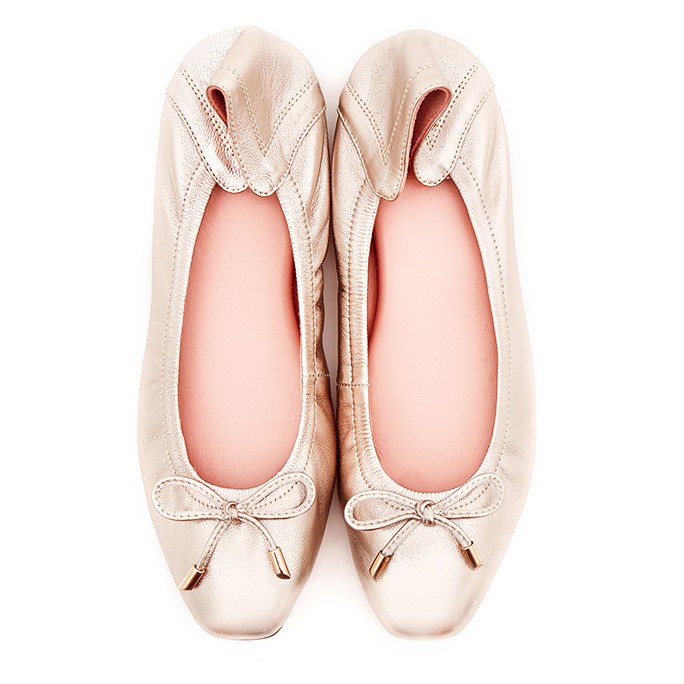 O&B รองเท้าหนังแกะ รุ่น AUDREY COMFY IN CHAMPAGNE-11024CS11010F_C9CPMT