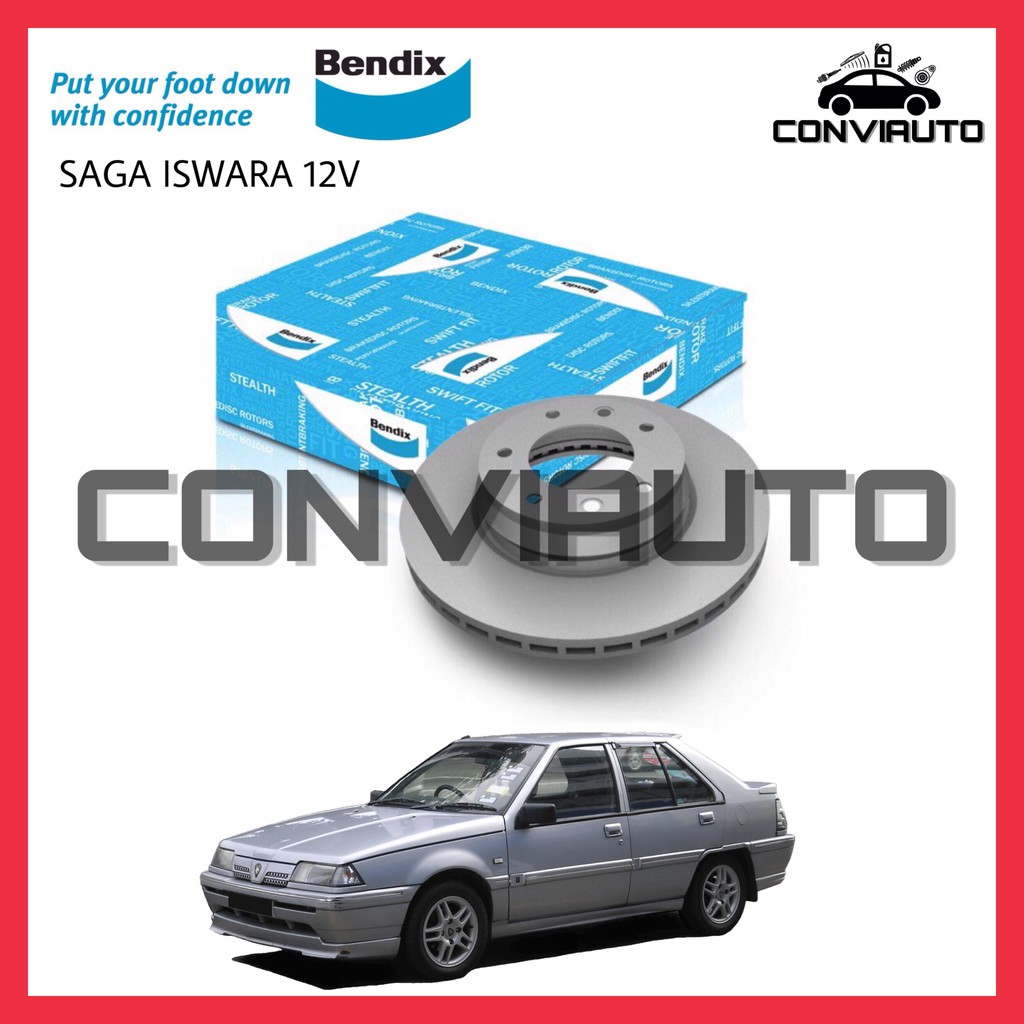 PROTON SAGA ISWARA 12V ดิสก์เบรกหน้า BENDIX (BR9502) 1 ชุด CONVIAUTO