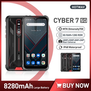 HOTWAV CYBER 7 5G Rugged Phone IP68 Waterproof Android 11 Mobile Phone MT6833 8G+128G Cellphone 48MP Camera 8280mAh