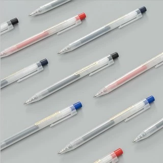 ปากกาลูกลื่นหมึกเจลเรียบ MUJI ใหม่ล่าสุด 100% Knock Type-Made In Japan