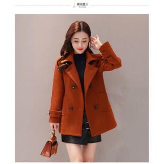 coat โค้ชสีส้ม มือ1 ซักเก็บ ผ้า wool กันหนาว