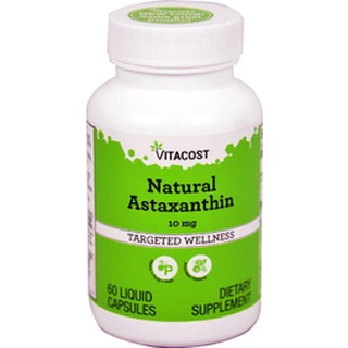 แอสตาแซนทิน ยี่ห้อvitacost:astaxanthin 10 mg.60 capsules ป้องกันริ้วรอย