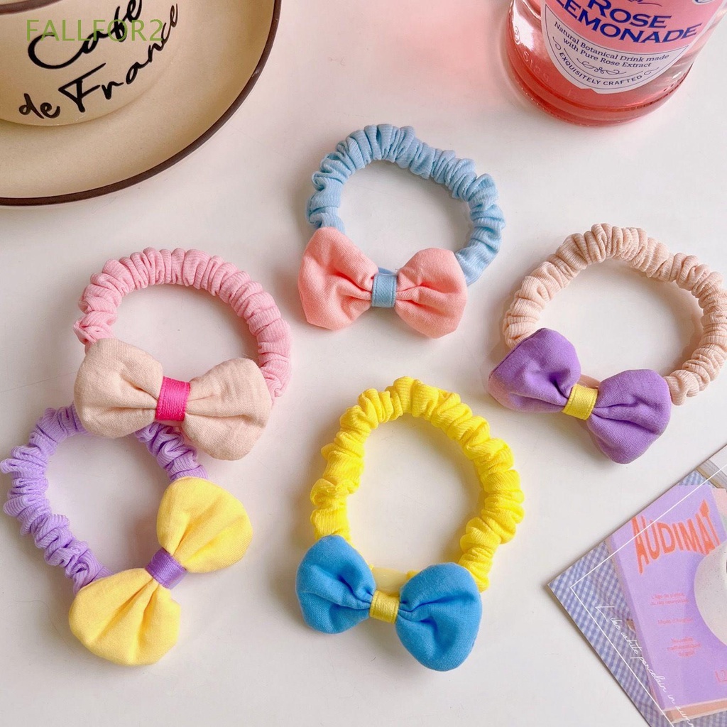 2pcs Patchwork Twist Braided Hair Tie Korean Fashion High Elastic