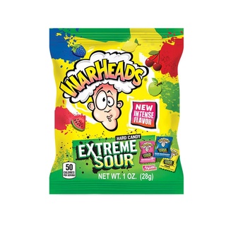 Warheads Mega Extreme Sour Hard Candy Packs - 1 oz  ขนม usa