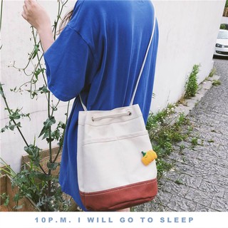 ทักแชทก่อนสั่ง 🕙 กระเป๋าสะพายข้างติดเข็มกลัดฟักทอง (Pumpkin cross bag)
