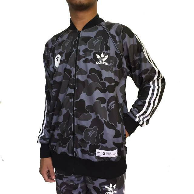 Bape x Adidas Camo Premium Mirror Tracktop Jacket
