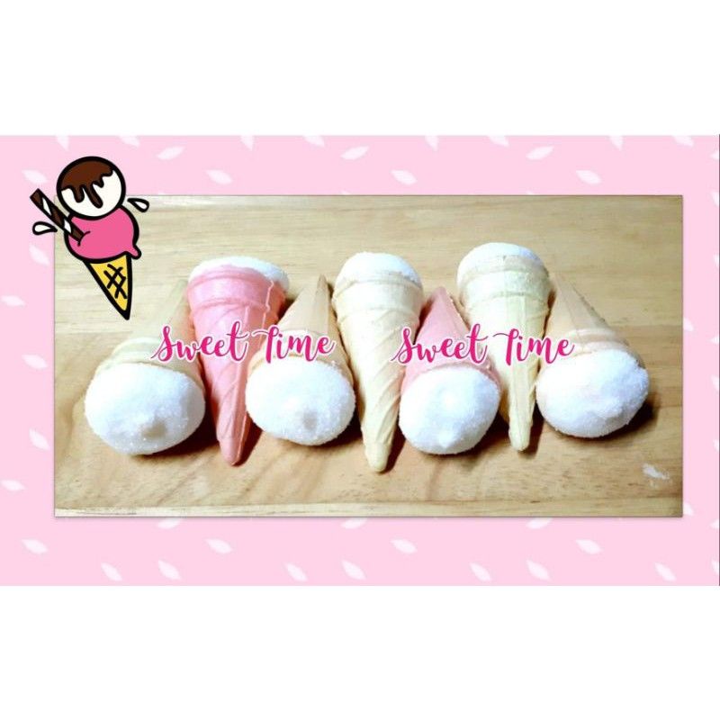 [แพค35/50ชิ้น] มาร์ชเมลโล่ไอติม มาร์ชเมลโล่ไอติมโคน Ice cream Marshmallow 35/50 pieces/pack