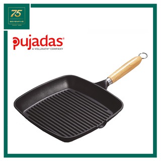 PUJADAS กระทะย่าง Grill Wooden Handle 29 CM. PUJ1-142