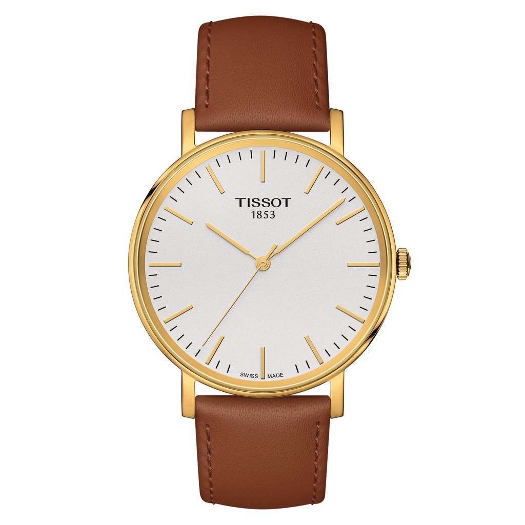 Tissot Everytime Quartz ทิสโซต์ เอฟวรี่ไทม์ สีน้ำตาล ทอง T1094103603100 นาฬิกาผู้ชาย