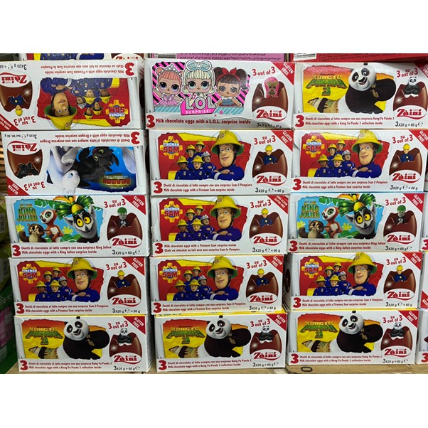 ไข่ช็อคโกแลต ไข่เซอร์ไพรส์ Zaini egg Surprise 1 กล่องมีไข่ 3 ใบ