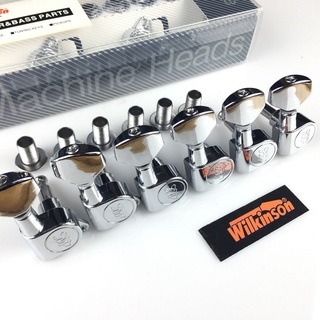 Wilkinson WJN-07 หัวจูนเนอร์จูนเนอร์กีตาร์ไฟฟ้า สําหรับ ST TL Tele Chrome Silver Tuning Pegs