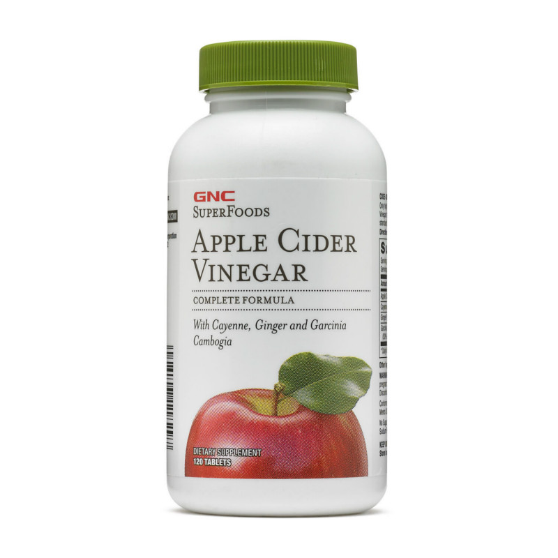 GNC Super Foods Apple Cider Vinegar Weight Loss 120 Capsules สหรัฐอเมริกา น้ำส้มสายชูแอปเปิ้ลไซเดอร์ ลดน้ำหนัก