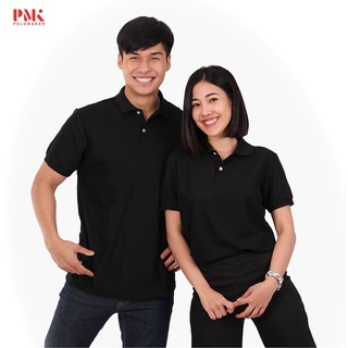 เสื้อโปโล สีดำล้วน PK060 - PMK Polomaker