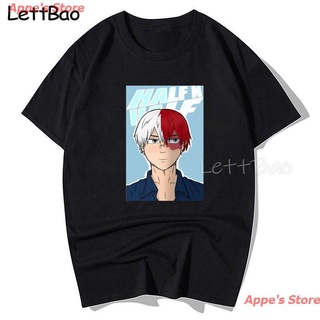 Appes Store cartoon My Hero Academia Anime Printing Men T-Shirt Crewneck Fashion Tops Oversized Soft Tshirt Breathable