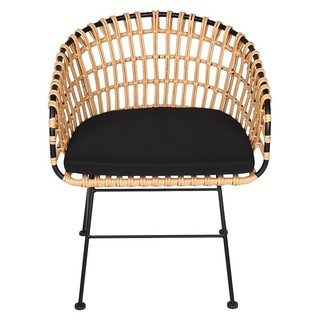 Chair table PLASTIC RATTAN CHAIR SPRING COFF BROWN Outdoor furniture Garden decoration accessories โต๊ะ เก้าอี้ เก้าอี้ส