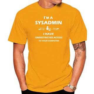 เสื้อคู่ ภูมิใจ Sysadmin เสื้อยืดของแท้ฤดูใบไม้ผลิฤดูใบไม้ร่วงลูกเรือคอผ้าฝ้ายพิมพ์มาตรฐานเสื้อของขวัญสันทนาการ