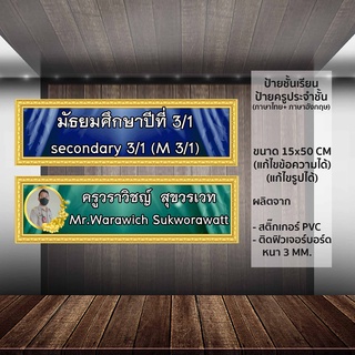 สื่อตกแต่งห้องเรียน ตกแต่งห้อง ป้ายประจำห้องเรียน ป้ายประจำชั้นเรียน ป้ายครูประจำชั้น ภาษาอังกฤษ