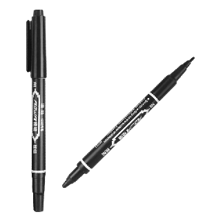 [S0338] ปากกามาร์คเกอร์ 2 หัว (สีดำ/น้ำเงิน/แดง) กันน้ำได้ ปากกาเขียนCD ปากกาเมจิค ปากกาเขียนซองพลาสติก ปากกาเคมี ปากกาไปรษณีย์