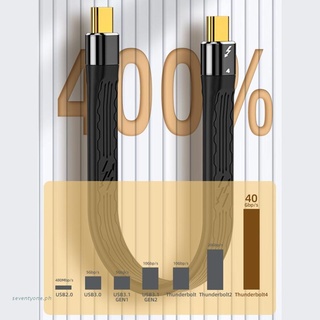 Seve Thunderbolt สายเคเบิล 4 USB4 40Gbps USB C Type C PD 100W 8K สําหรับแล็ปท็อป