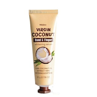 Mistine Virgin Coconut Hand &amp; Finger Whitening Serum 20มล. แฮนด์ครีมมะพร้าว รูปแบบเซรั่ม บำรุงมือ บางเบาไม่เหนอะหนะผิว