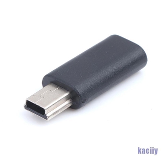 Kay อะแดปเตอร์แปลงสายชาร์จ Micro USB ตัวเมีย เป็น Mini USB ตัวผู้ สีดํา