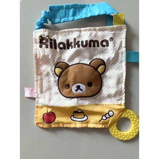 Rilakkuma ผ้าสำหรับเด็กเล็กมีเสียง มีห่วงจับ หรือห้อยรถเข็นได้