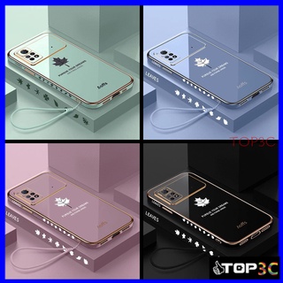 เคส poco x4 pro 5g เคส Poco M4 Pro เคส Poco X3 Pro เคส Poco X3 GT 5G Poco เคส Poco M3 Pro Poco F3 Poco X3 NFC เคสโทรศัพท์มือถือ ขอบตรง ลายใบเมเปิ้ล สําหรับ FY