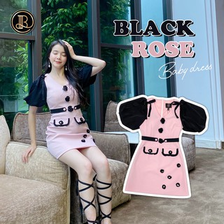 BLT BRAND เสื้อผ้าแบรนด์แท้การันตี มินิเดรส BLACK ROSE