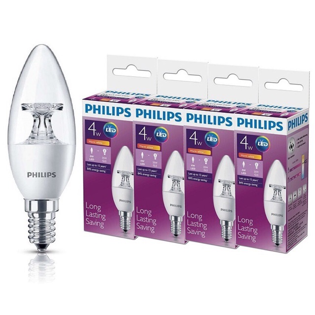 หลอดจำปาLED ขั้วe14 warmwhite