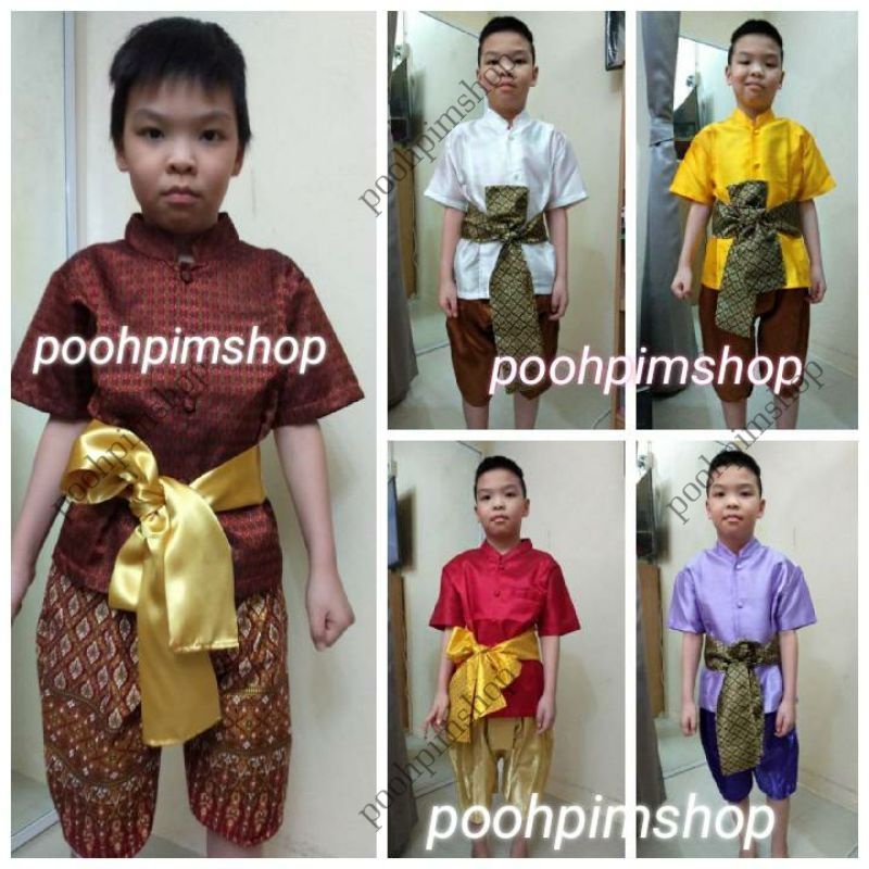 Suits & Sets 350 บาท ‼️ชุดไทยเด็กชาย มีถึงอก 38 นิ้ว‼️เนื้อผ้าไหมไม่คัน‼️ชุดขุนแผน ชุดพี่หมื่น  ชุดไทยใส่ไปโรงเรียน  2-15  ปี ชุดไทยเด็กโต Baby & Kids Fashion