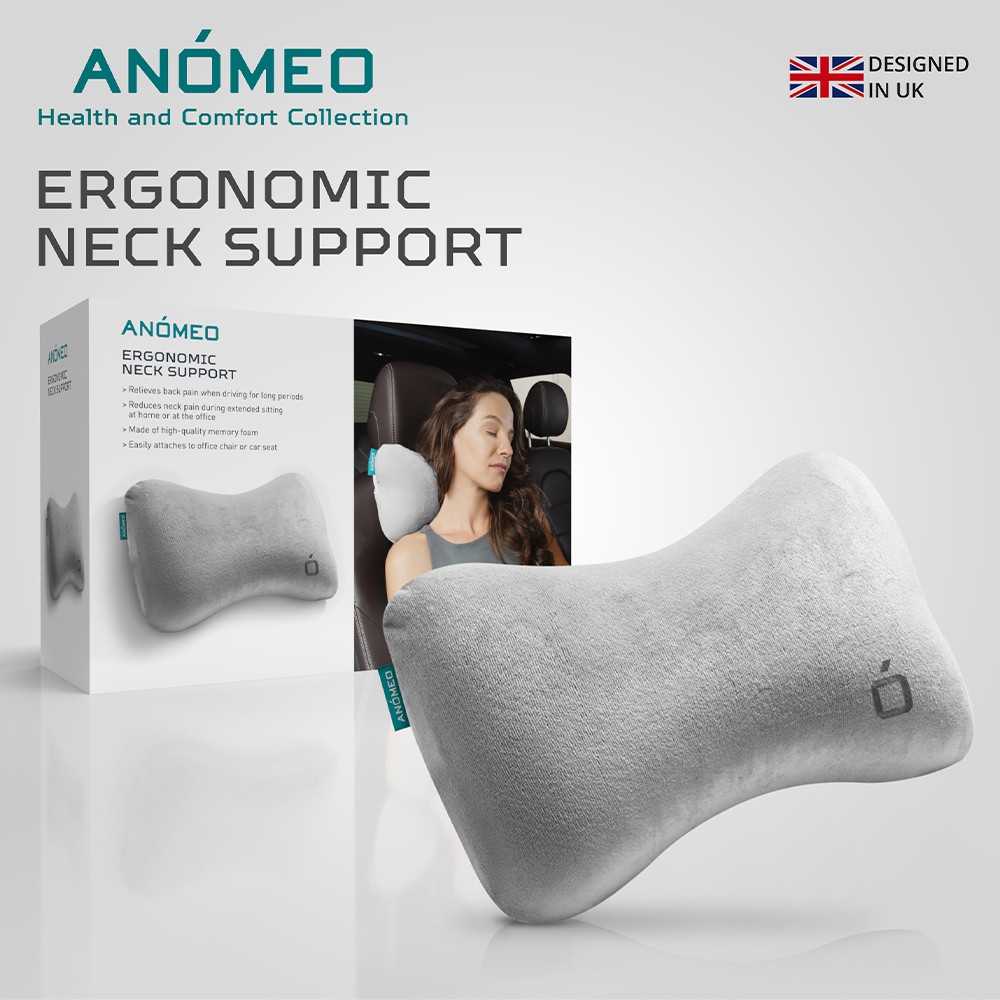 ANOMEO 2404 หมอนรองคอทรงกระดูก รุ่น "dog bone " shape Car Neck Support Pillow