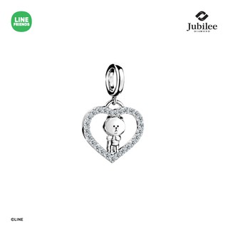 JUBILEE DIAMOND HEART CHARM: BROWN [รุ่น LINE FRIENDS ลิขสิทธิ์แท้]