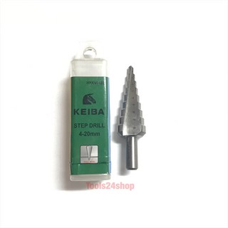 ดอกสว่าน ดอกสว่านเจดีย์ ดอกสว่านสเตปดริว HSS M2 Step Drill 9Step 4-20mm KEIBA