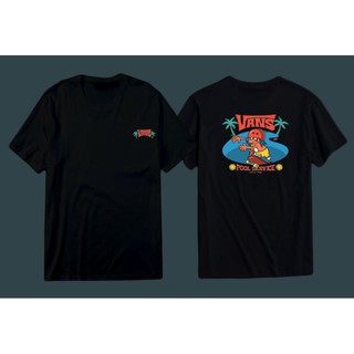 [100% Cotton]  เสื้อยืด ลาย Vans OFF THE WALL เสื้อยืด Vans. เสื้อเชิ้ต Vans. ต้นฉบับ