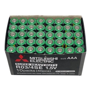 ถ่าน Mitsubishi super heavy duty 1.5V ขนาดAA/AAA(1กล่องบรรจุ40ก้อน)