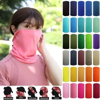 มี20สี ผ้าบัฟสีล้วน ผ้าบัฟอเนกประสงค์ สำหรับใส่กันฝุ่น กัมลม ผ้าฝ้าย ยืดได้